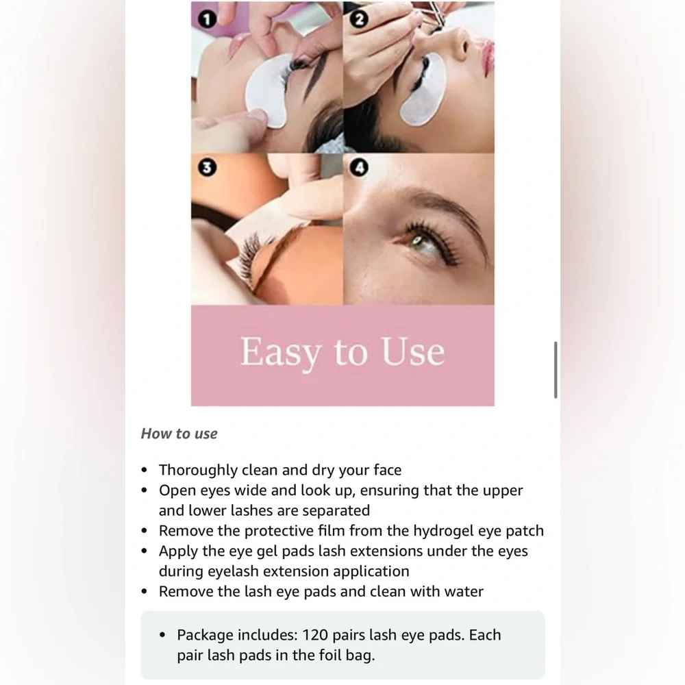 Hydrogel Eye Patches, Gel Eye Pads